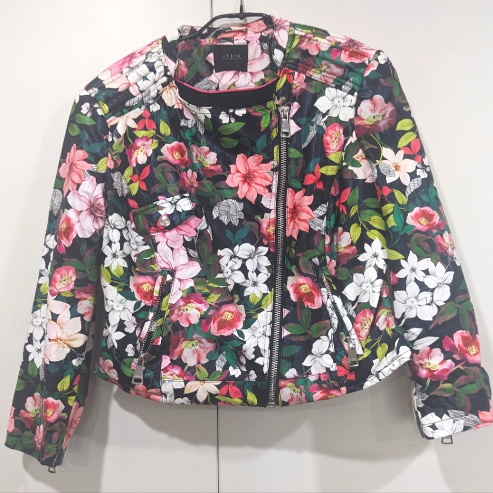 Guess fake leather jacket, large